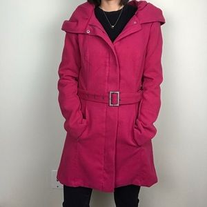 JOUJOU Long Pink Winter Coat (trench coat)